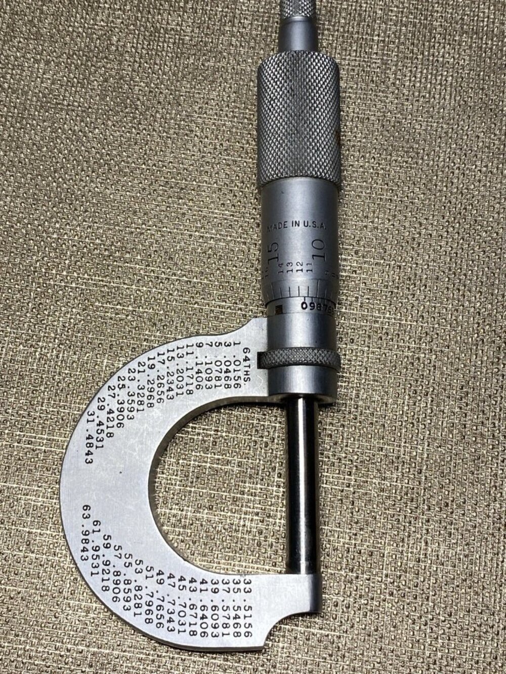 Starrett Outside Micrometer 1-2” No. 231 Machinist Tool Made in USA